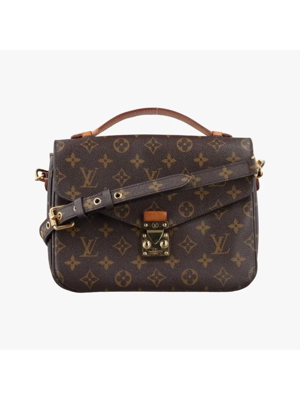 Louis Vuitton Pochette Metis MM Monogram Brown Canvas Handbag